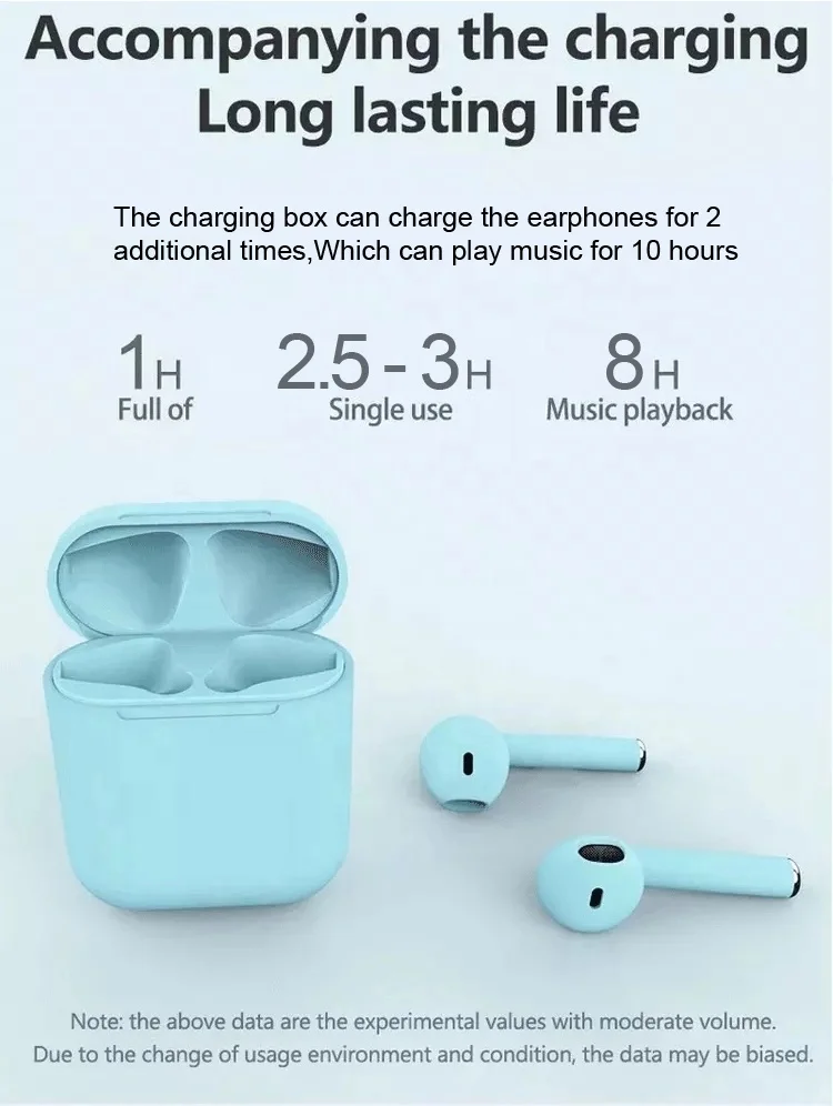 Macaron inpods 12 Wireless Earphones Blue tooth Colours Tws Earphone for iphone And Android Wireless Earbuds - ANKUX.COM