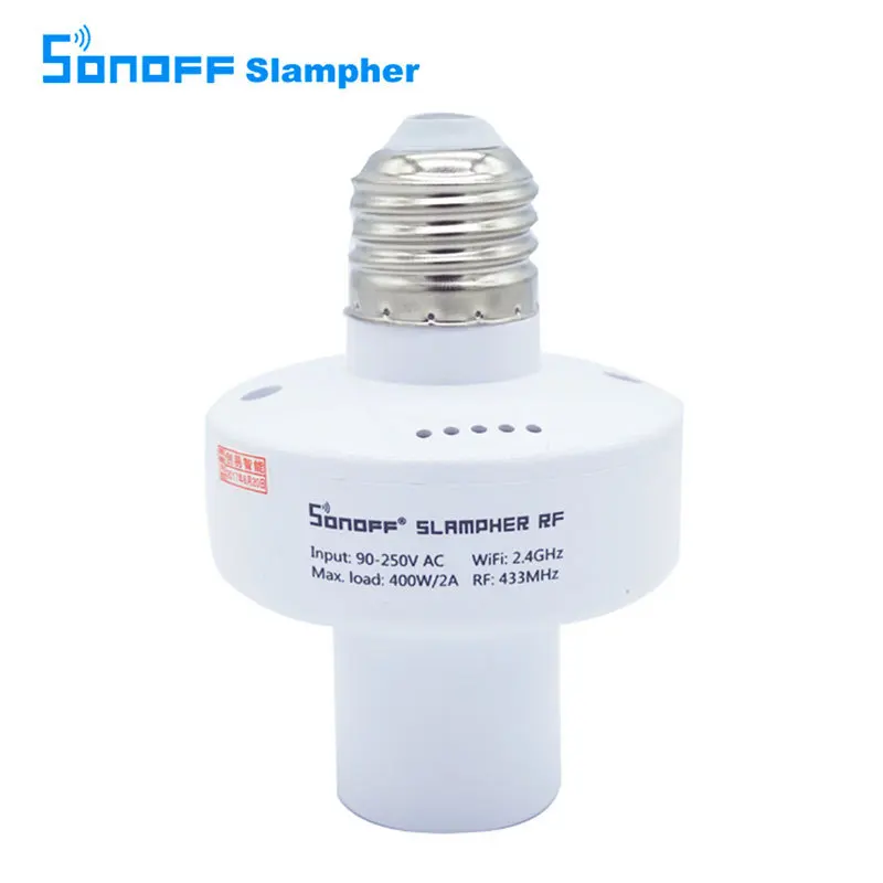 433MHz  SONOFF Slampher Remote Control Bulb Holder WiFi smart light bulb