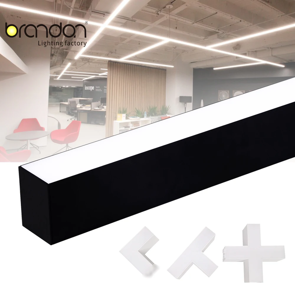 Office pendant light modern led up and down direct indirect led suspended light linear lighting fixture