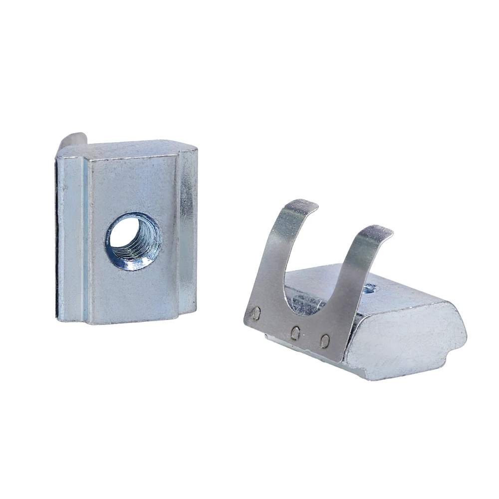 EN Fastening Accessories M4 Carbon Steel Slider Spring Nut M3 Elastic Nut T-Shaped Square Block for 3030 Aluminum supplier