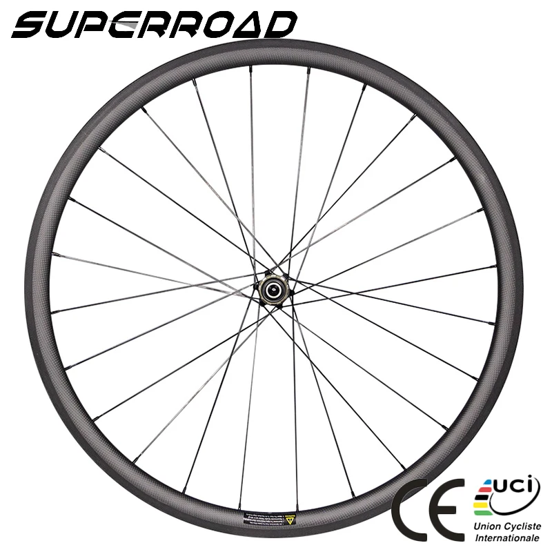 Cheap 700C 25mm Wide 30mm Deep Chinese Bicycle Novatec Carbon Wheels Clincher Tubeless 5