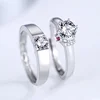 Promotion! 925 Sterling Silver diamante white CZ diamond couple rings