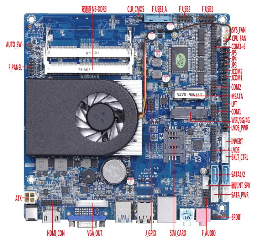 Hot Sales 5th I35010u/5005u Processor Cpu Motherboard Combo Gaming For