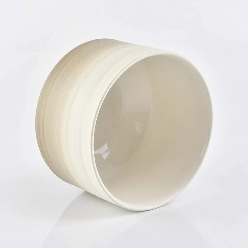 Scentted ceramic candle containers with various sizes
