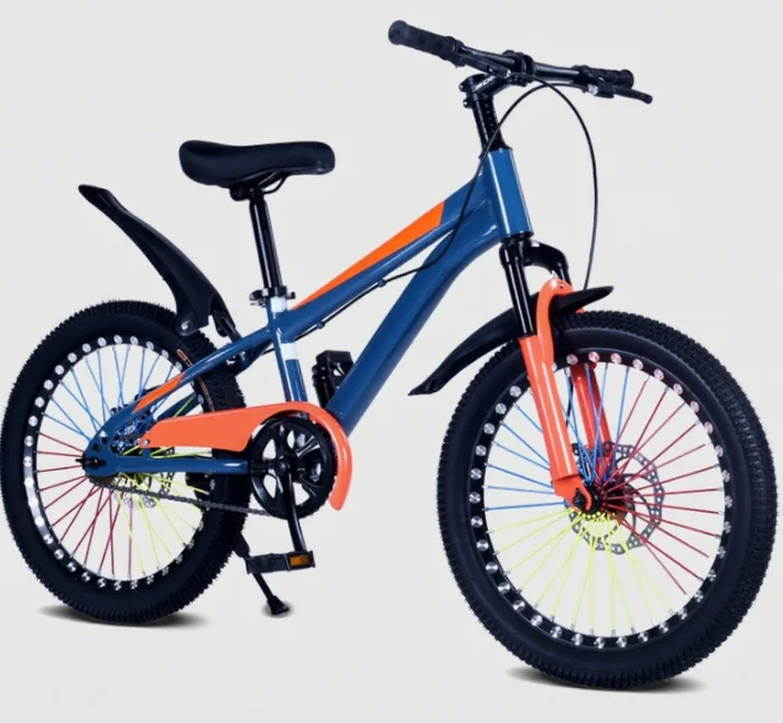 22 inch boys girls mountain bike disc brake 16 inch kids pedal bicycle featuring steel fork ordinary pedal-3