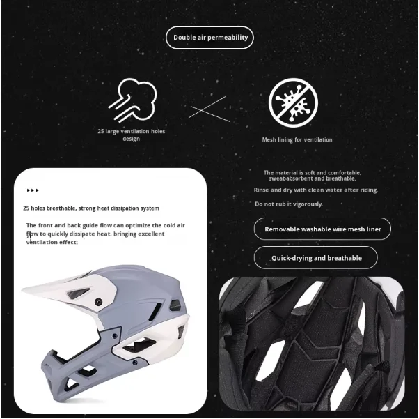 product wholesale adult mountain bike full face helmet   reinforced impact resistant shell for downhill  racing-5