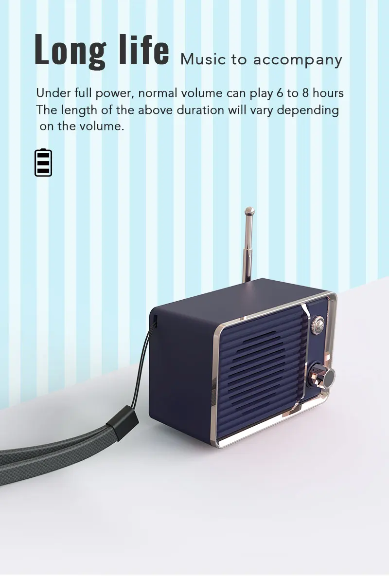 High quality 2019 OEM Portable Rechargeable Wireless Mini Retro Bluetooth Speaker - ANKUX.COM