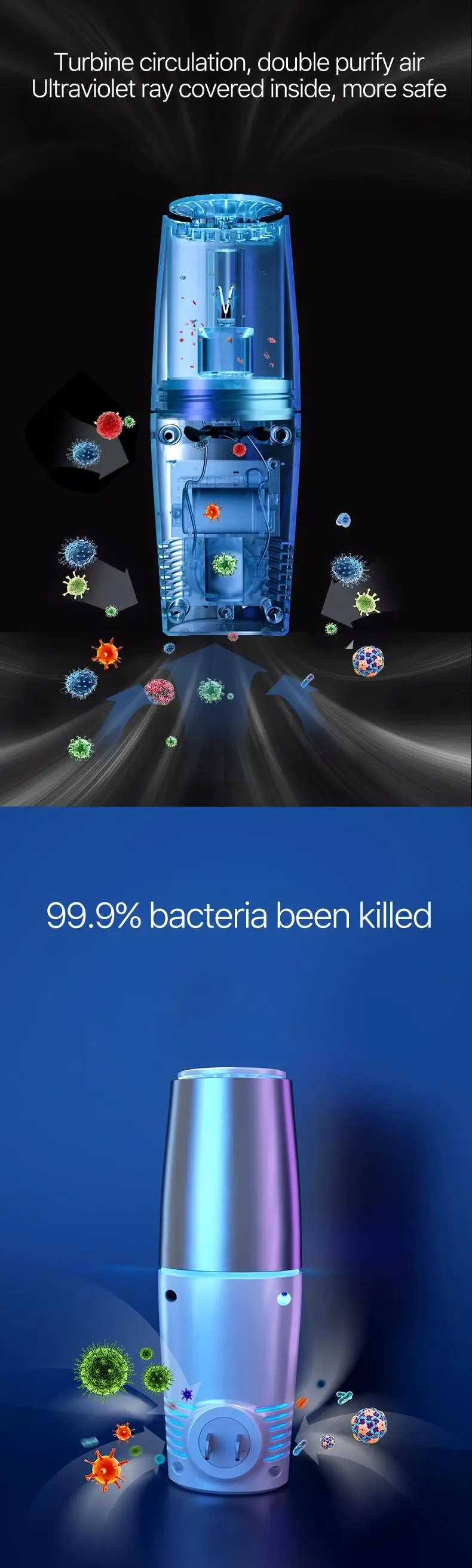 uv light air purifier , portable uv air purifier