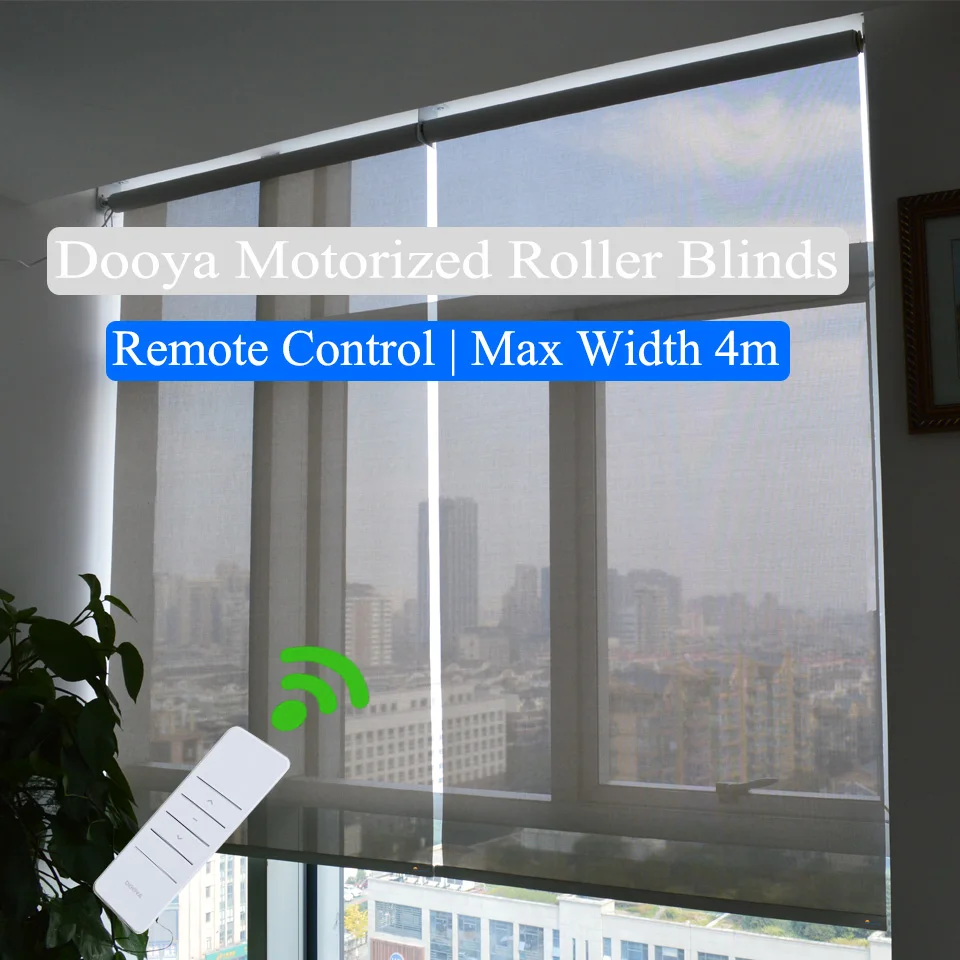 47mm Aluminum Tube Electric Roller Blinds Blackout Motorized Roller