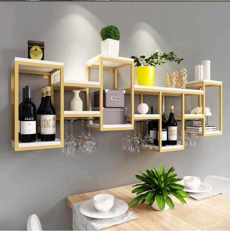 Household Wall Mounted Metal Bookcase Dividers Rack Corner Wall Shelf
