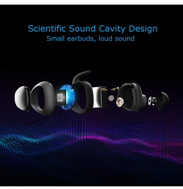 wire free sweatproof 3d sound wireless earbuds with charging case best sounding headphones earphones running call amazon custom - ANKUX.COM