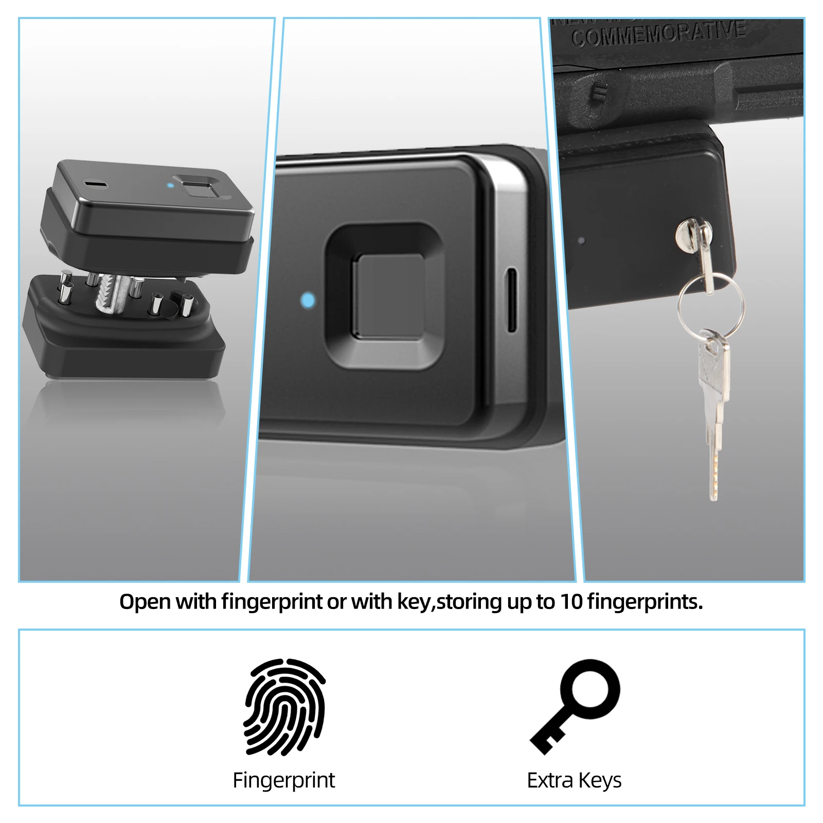 Fingerprint Gun Locks Gun Safe Trigger Gun Lock Biometric Lock Buy
