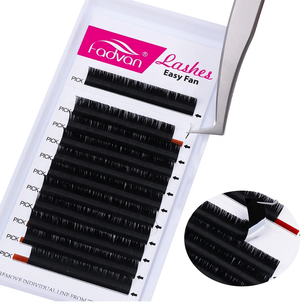 

Easy Fan Volume Lashes 8-125mm C/D Curl Self Fanning 4D 5D 6D~10D Easy Fan Cluster Rapid Automatic Blooming Lash Extensions