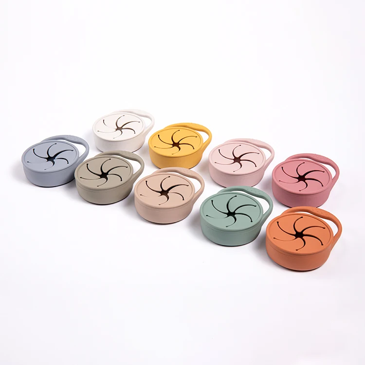 
Spill Proof Collapsible Foldable Silicone Baby Snack Container Kids Food Storage Container For Children Toddler Kids 