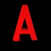 Stainless steel base plastic luminous letter glowing number light