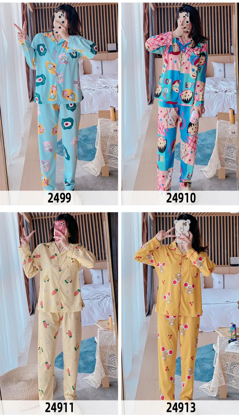 Knitted Loungewear Set Ropa De Dormir Pijama Inviernob Long Sleeve ...