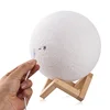 3D Print Moon Globe Glowing Rechargeable Luna Moon Lamp With Stand Night Light for Home Decor