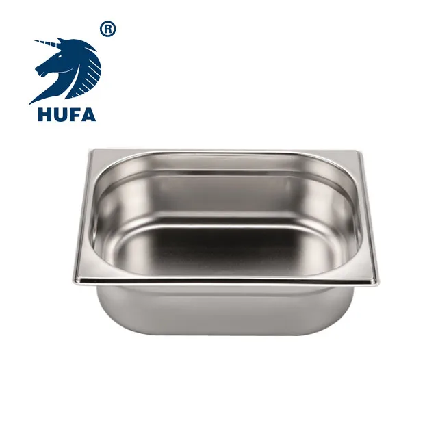 1/2 15cm Depth Food Grade Buffet Food Containers European Style Stainless Steel Gastronorm Container