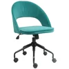 Nordic Modern Style Velvet Cover Back Moon Shape Hollow Swivel Home Office Computer Chair