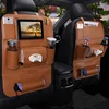 Tinderala Car Seat Storage Bag Back Seat Organizer Box Car Seat Back Storage Bag Pad Cups Storage Holder PU Leather Child Safety