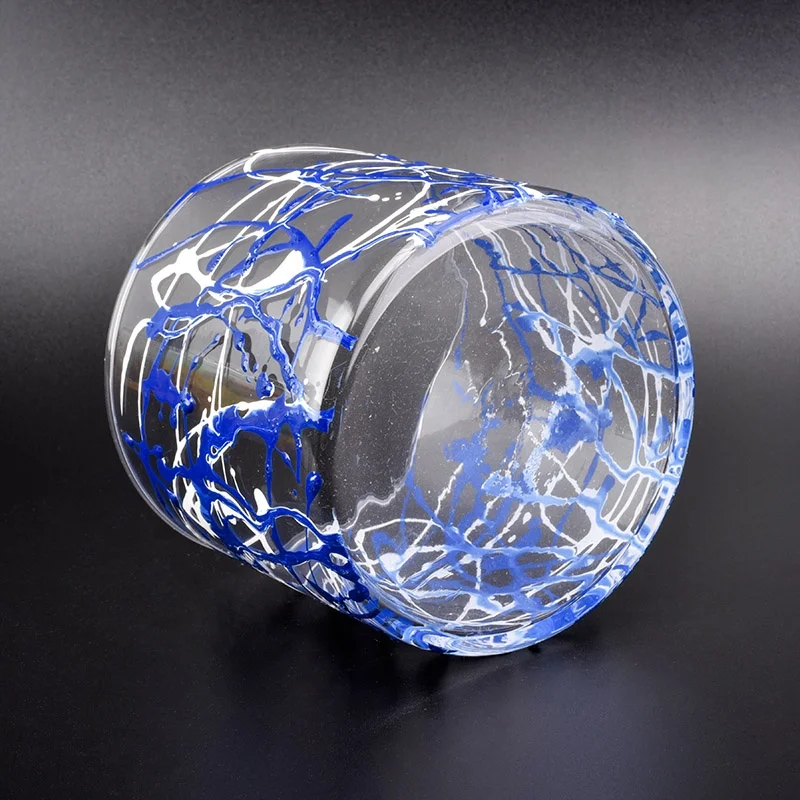 Clear christmas glass candle holder home decor