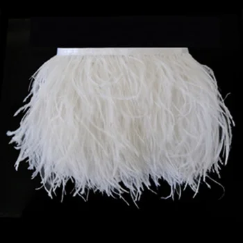 white ostrich feather fringe