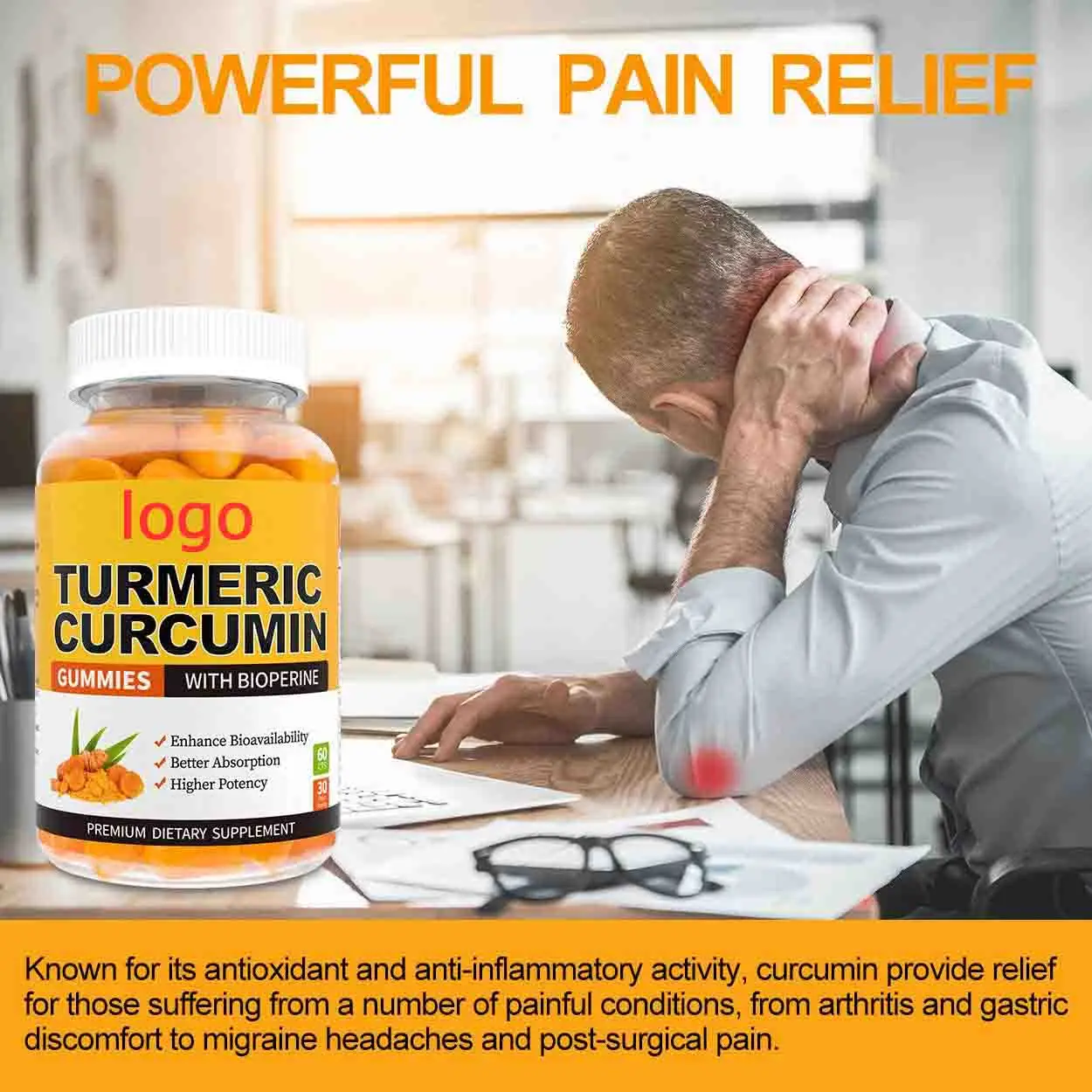 Best Seller Turmeric Gummies With Bioperine Super Antioxidant Boost