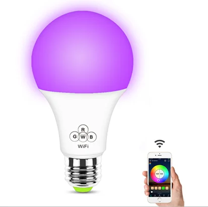 led wifi bulb Smart Bulb Alexa E27 Google controlled LED smart wifi light switch bulb