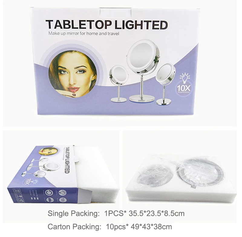 Battery Operated Magnified Light Makeup Mirror