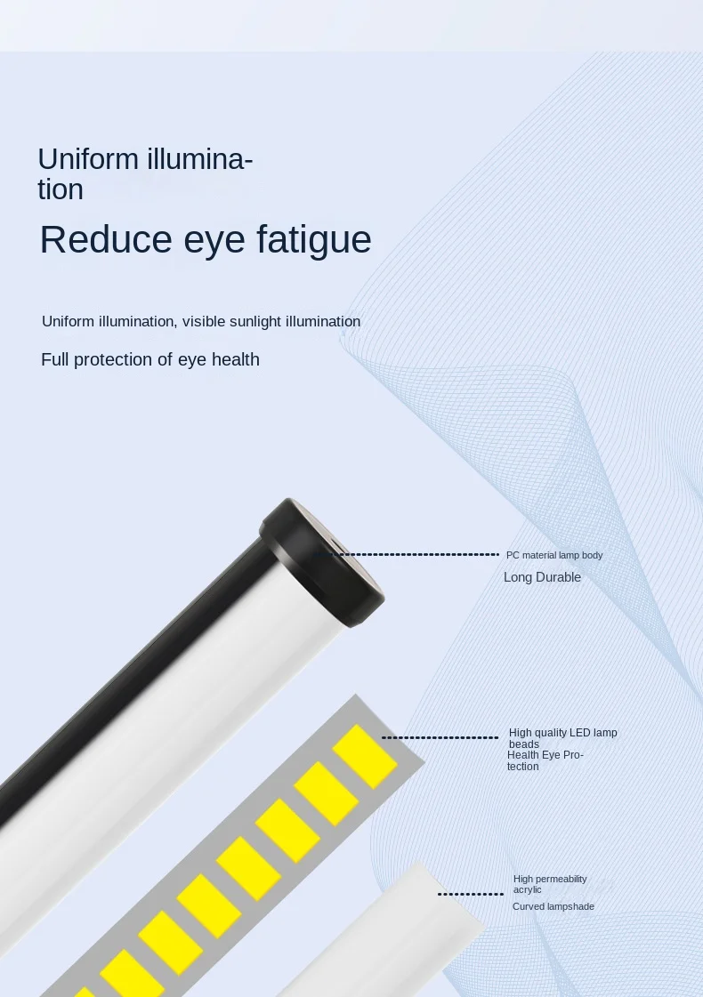 眼部护理发光二极管床头灯夹10亮度3模式长柔性鹅颈塑料体家用办公室DC电源