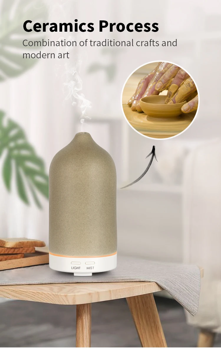 Promotional 100ml Ceramic Ultrasonic Humidifier For Radiators,Aroma
