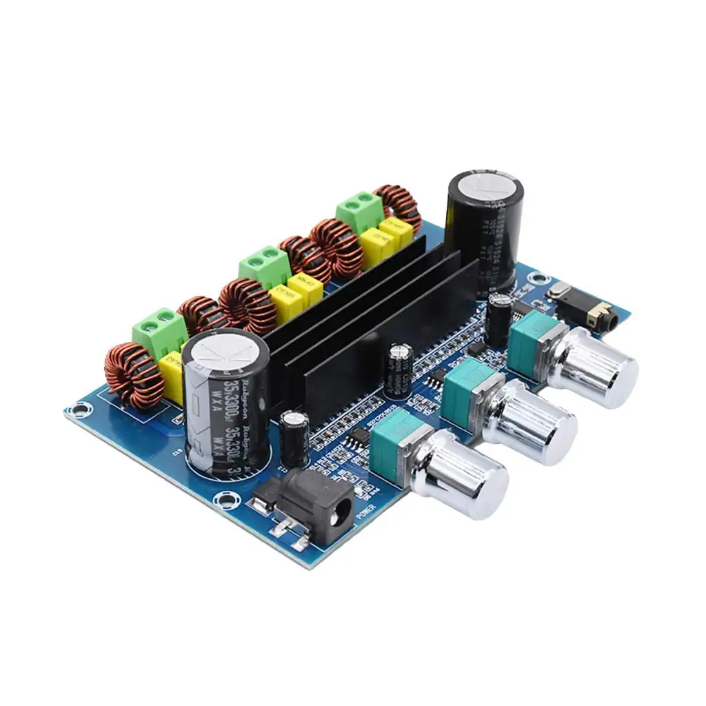 XH-A305 Bluetooth digital power amplifier board TPA3116 Bluetooth 5.0 amplifier board 2.1 channel high power DIY