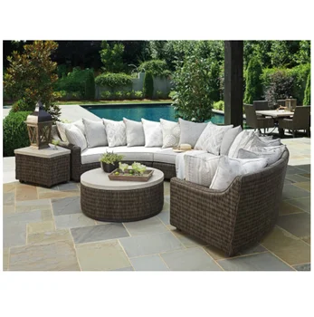 2018 Curved Rattan Sofa Set Sectional Wicker Semi Circle Patio Furniture Buy Semi Circle Sofa Set Lounge Sofa Curved Garden Furniture Outdoor Sofa Set Product On Alibaba Com