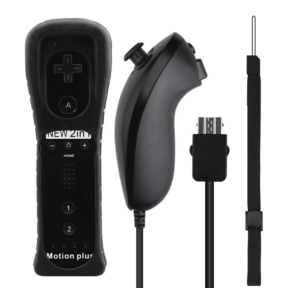 For Nintendo Wii Remote 2 In 1 New Remote Control Builtin Motion Plus