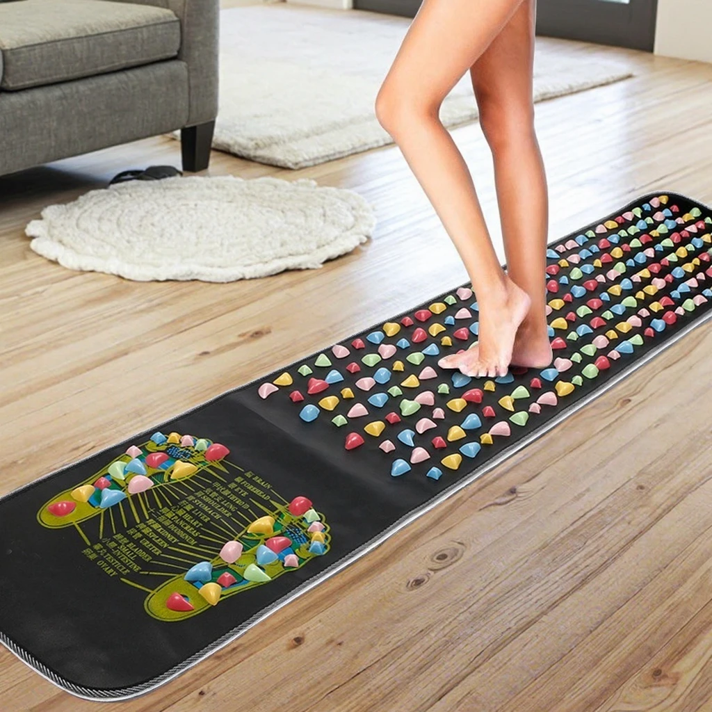 Acupressure Foot Massage Mat for Reflexology - Portable Shiatsu Massager  Cushion for Home Exercise and Pain Relief