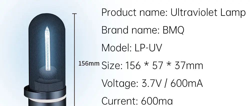 Small 2.5w portable UV lamp