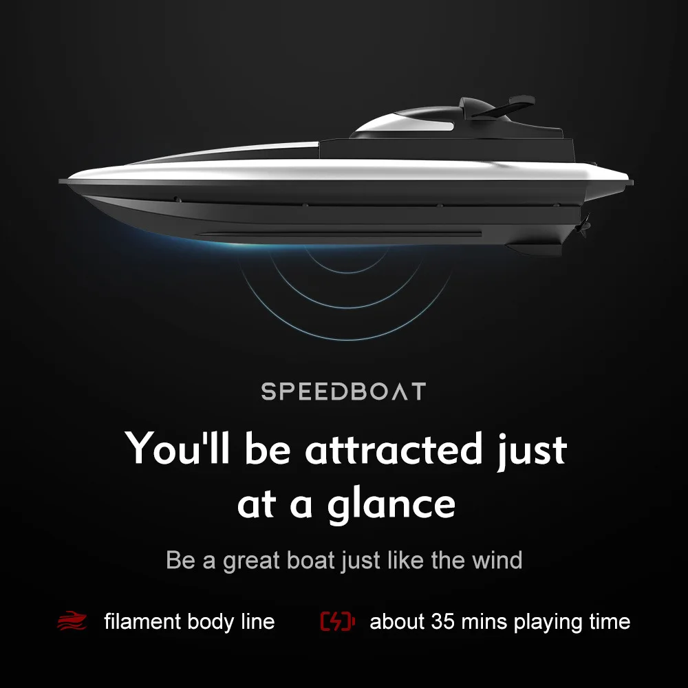 2.4 Ghz High Speed Adventure Racing Remote Control Boats Electric Rc Boat Ship Toy for Boys