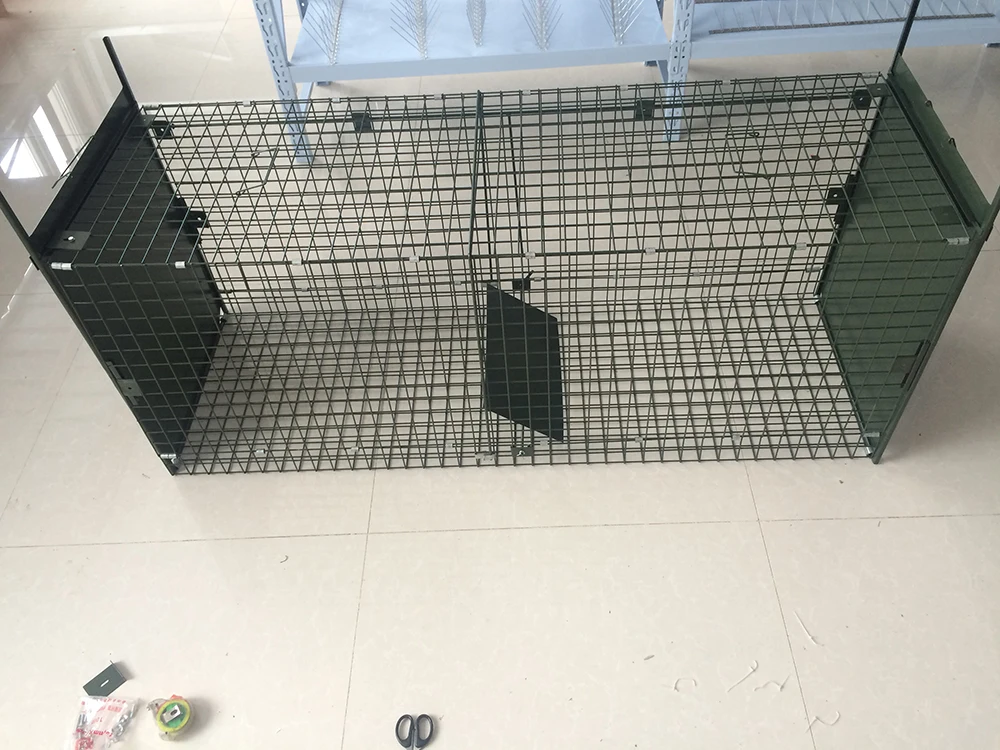 Heavy Duty Folding Dog Wolf Cage Trap Fox Trap Large Dog Cage Trap For