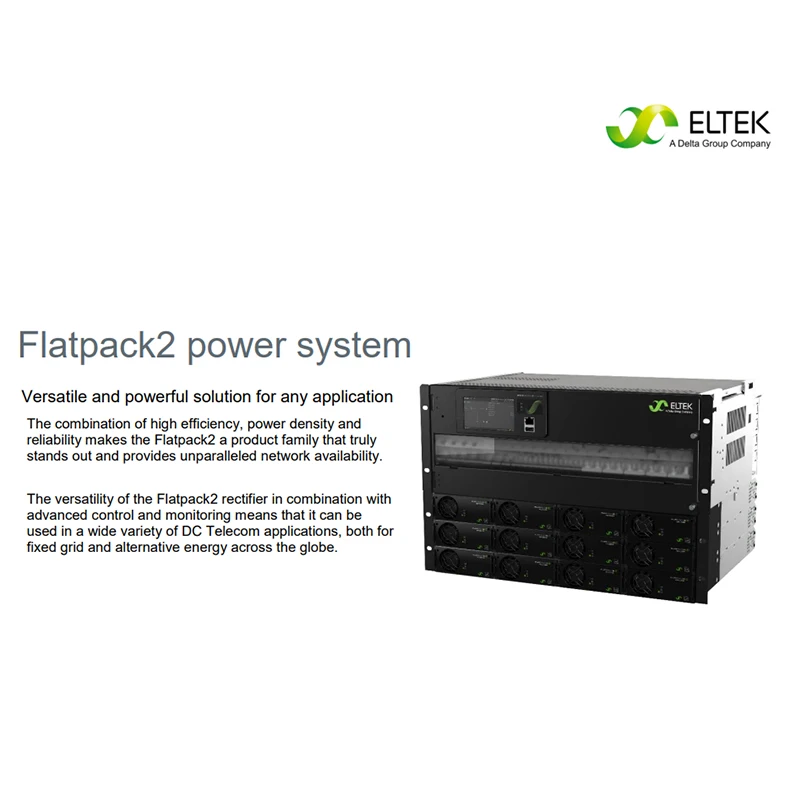 Eltek Fp2 48v 24kw Rectifier Flatpack2 48/2000 She 5u7u Integrated