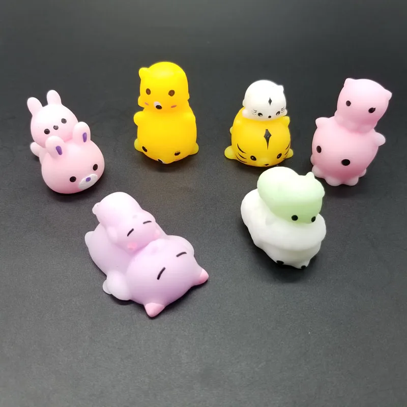 Mini Mochi Squishy Toys Glow In The Dark Squishy Kawaii Squishy Cat ...