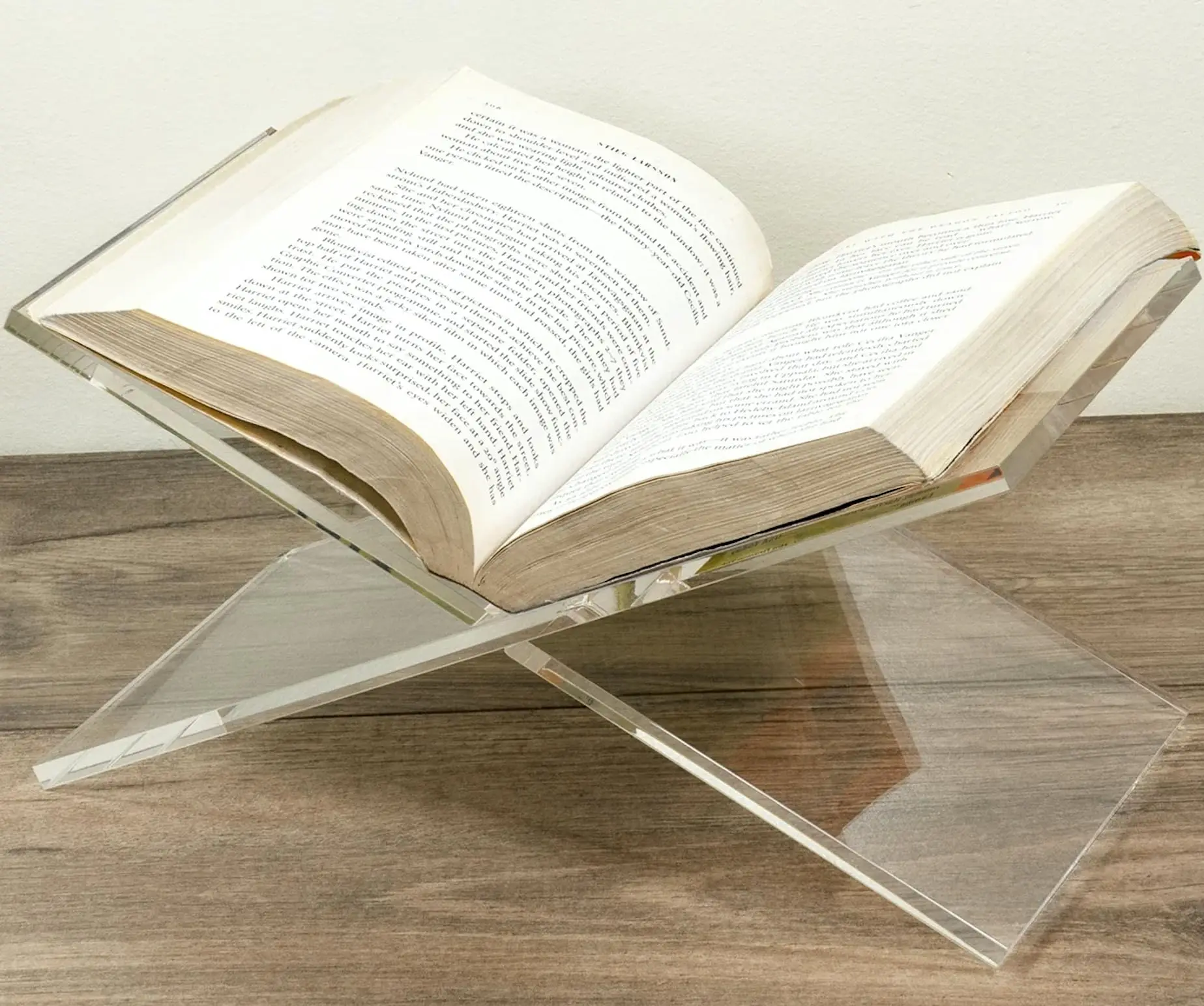 Acrylic Open Book Display Stand For Reading Buy Clear Acrylic Open