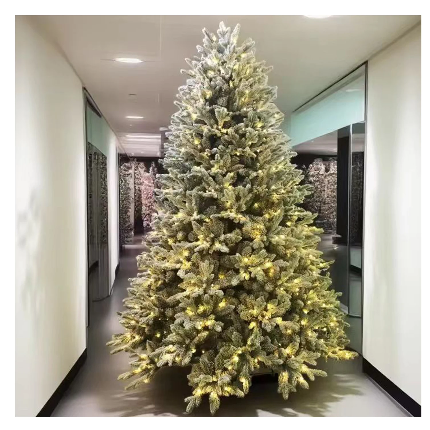 Wholesale 210cm Luxury Christmas Tree High Quality Thick PE + PVC Mixed LED Ornaments for Xmas Party Decoration details