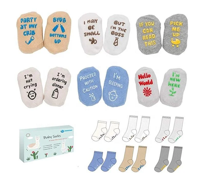 Babys Newborn Funny Quotes Present Socks Gift Set Buy Slogan