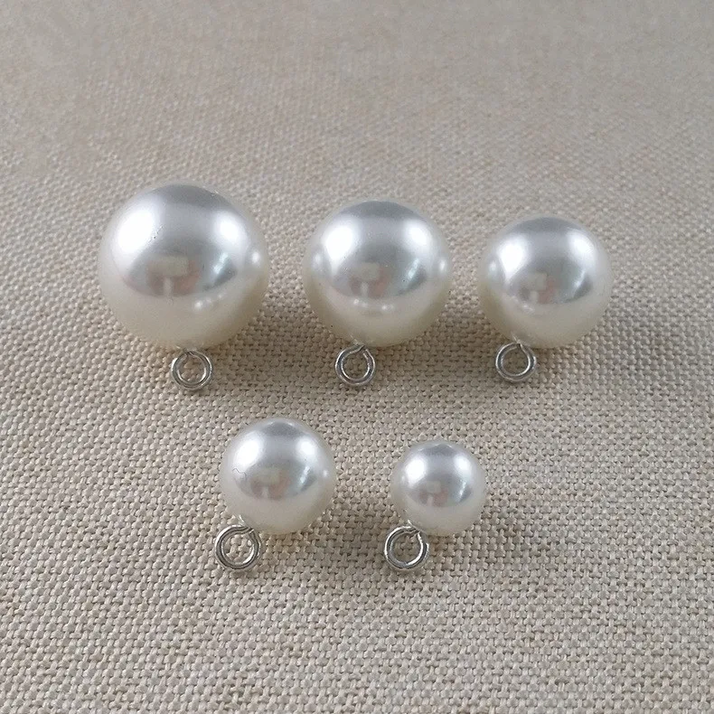 Wholesale 8mm,10mm,12mm,14mm,16mm,18mm,20mm Round Shank Buttons White ...