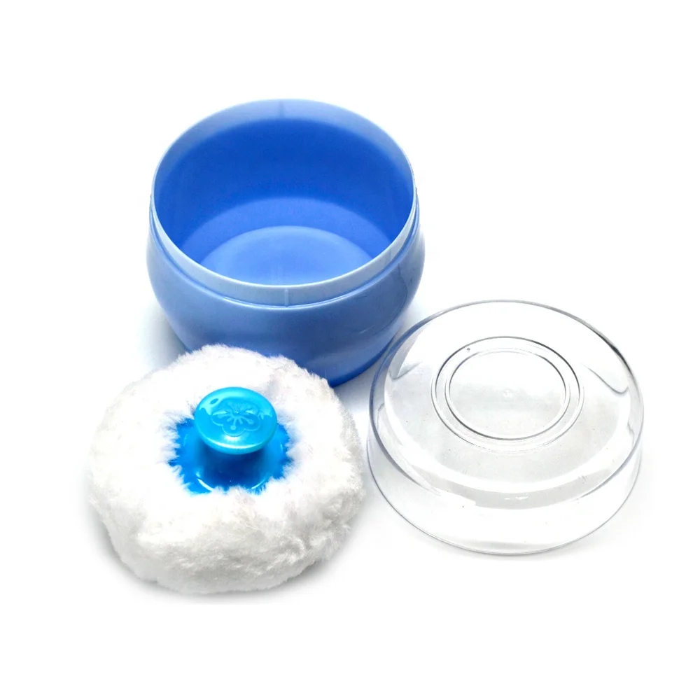 Bpa Free Portable Cotton Baby Powder Puff Kit Sponge Body Puff With
