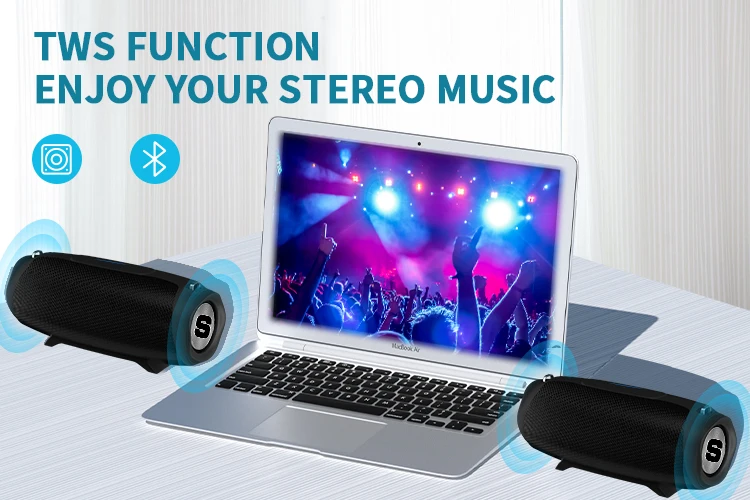 Power bank function True Wireless Stereo Powerful Big Sound Portable 100% Waterproof Outdoor Speaker - ANKUX.COM
