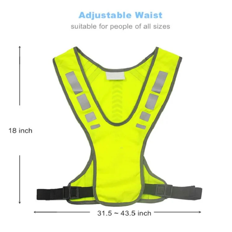 Adjustable Reflective Safety Vest for Outdoor Sports Cycling Running Hiking 