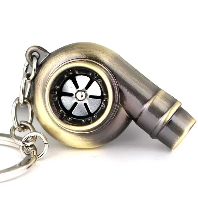 Custom 3d Metal Craft Auto Parts Premium Turbo Supercharger Keychain
