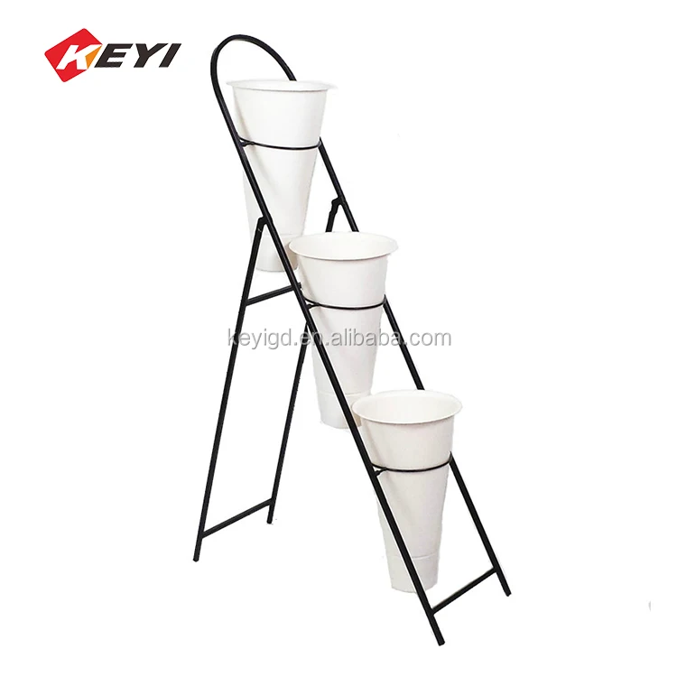 Flower Shop Custom Metal Outdoor Plant Stand Rack Flowers Pot Display