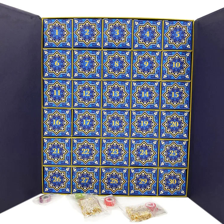 Custom 30 Activities Ramadan Advent Calendar Paper Box Eid Gift Box